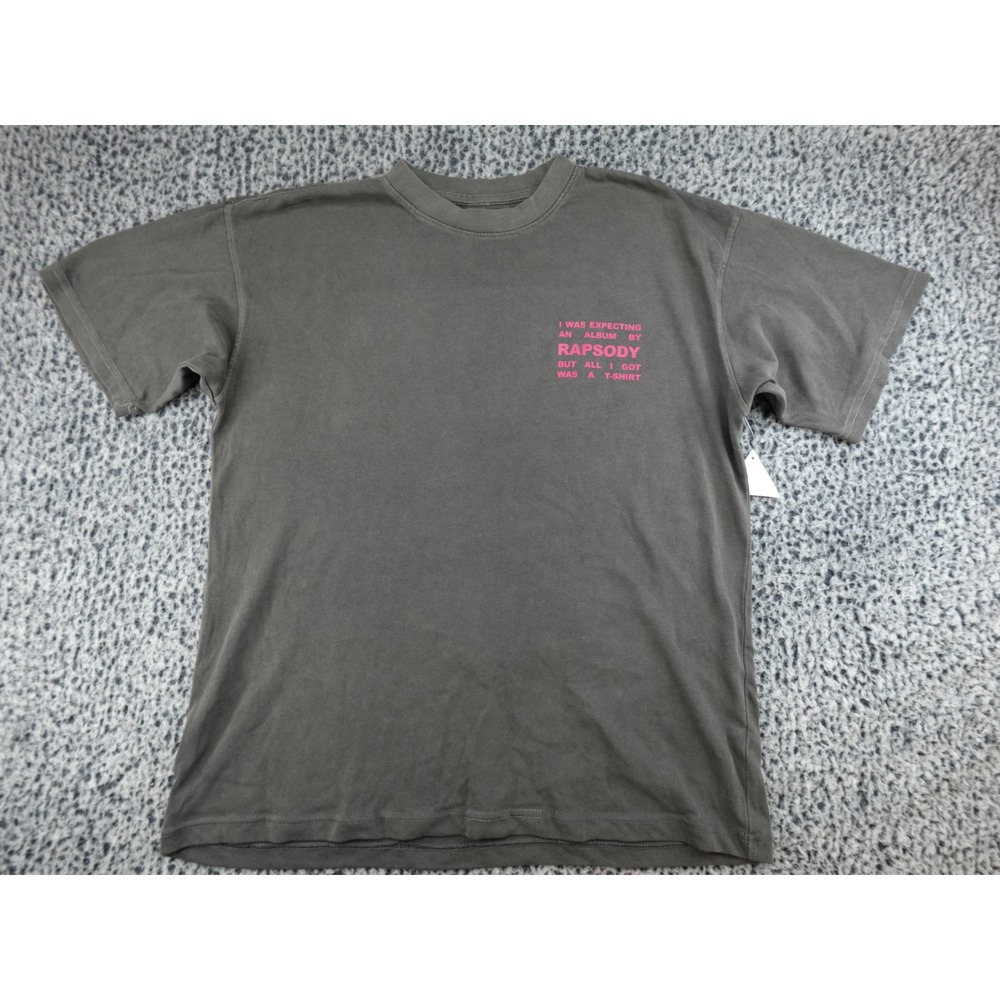 Rapsody Graphic T-Shirt Mens Large Charcoal Grey Hip‎ Hop Rap Tee Cassette Stack